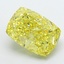 7.07 Ct. Fancy Vivid  Yellow Cushion Lab Grown Diamond