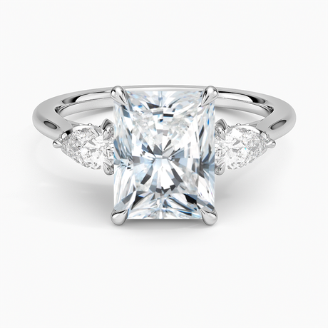 18K White Gold Petal Pear Three Stone Diamond Ring (1/2 ct. tw.)