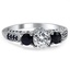 Custom Sapphire Embellished Three-Stone Heirloom Ring