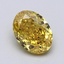 1.10 Ct. Fancy Vivid  Yellow Oval Lab Grown Diamond