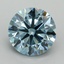 7.06 Ct. Fancy Vivid Blue Round Lab Grown Diamond
