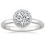18K White Gold Halo Diamond Ring (1/6 ct. tw.), smalltop view