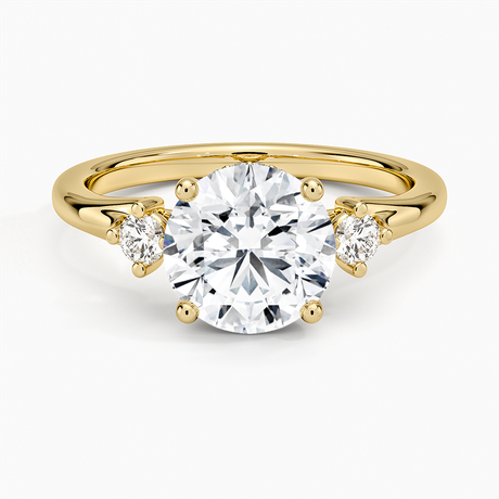 Floating Stone Diamond Engagement Ring
