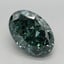 3.5 Ct. Fancy Vivid Green Oval Lab Grown Diamond