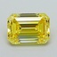1.12 Ct. Fancy Vivid Yellow Emerald Lab Grown Diamond