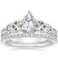 18K White Gold Aberdeen Diamond Ring with Luxe Ballad Diamond Ring (1/4 ct. tw.)