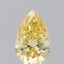0.75 Ct. Fancy Vivid Yellow Pear Lab Grown Diamond