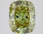 2.42 Ct. Fancy Vivid Green Cushion Lab Grown Diamond