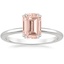 18K White Gold Aveline Solitaire Ring, smalltop view