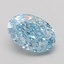 1.09 Ct. Fancy Vivid Blue Oval Lab Grown Diamond