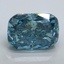 1.59 Ct. Fancy Vivid Malibu Blue Cushion Lab Grown Diamond