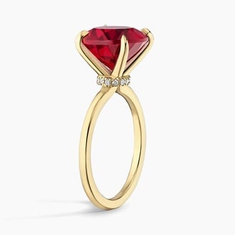Cherry Darling Lab Ruby and Lab Diamond Cocktail Ring