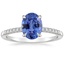 18K White Gold Viviana One-Quarter Coverage Diamond Ring, smalltop view