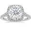 18K White Gold Joy Half-Coverage Diamond Ring, smalltop view