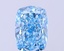 2.55 Ct. Fancy Vivid Blue Cushion Lab Grown Diamond