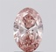 1.02 Ct. Fancy Intense Brownish Pink Oval Lab Grown Diamond