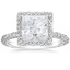 18K White Gold Nova Halo Diamond Ring (1/2 ct. tw.), smalltop view
