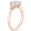 14K Rose Gold Lorelai Diamond Ring, smallside view