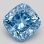 2.72 Ct. Fancy Vivid Blue Cushion Lab Grown Diamond