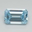 1.05 Ct. Fancy Vivid Blue Emerald Lab Grown Diamond