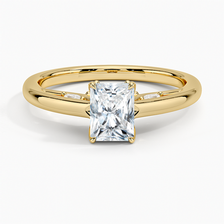 18K Yellow Gold Secret Garden Adorned Gallery Solitaire Ring (1/3 ct. tw.)