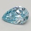 2.10 Ct. Fancy Intense Greenish Blue Pear Lab Grown Diamond