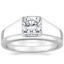 18K White Gold Morgan Ring with 2mm Comfort Fit Wedding Ring