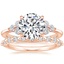 14K Rose Gold Luxe Melody Diamond Ring (1/5 ct. tw.) with Marseille Diamond Ring (1/3 ct. tw.)