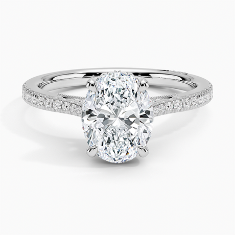 Luxe Diamond Accented Gallery Pavé Setting