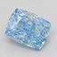 4.08 Ct. Fancy Vivid Blue Cushion Lab Grown Diamond
