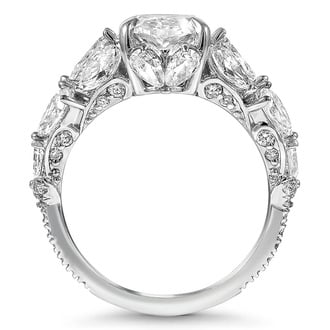 Custom Luxe Oval and Pear Diamond Ring