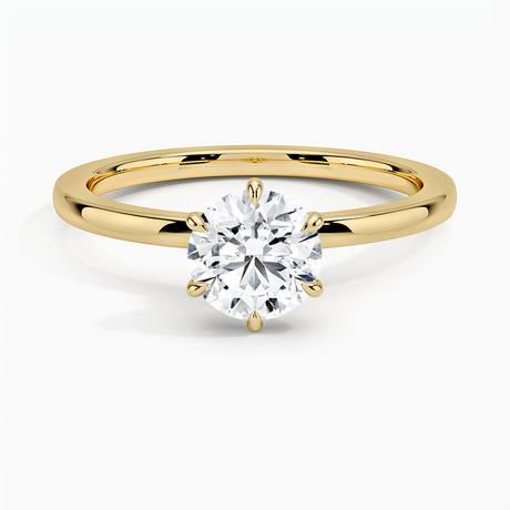 Secret Halo Six-Prong Diamond Ring