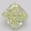 5.02 Ct. Fancy Yellow Cushion Diamond, smalltop view