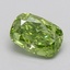 0.99 Ct. Fancy Vivid  Green Cushion Lab Grown Diamond