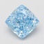 1.50 Ct. Fancy Vivid Blue Cushion Lab Grown Diamond