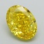 3.36 Ct. Fancy Vivid Yellow Oval Lab Grown Diamond
