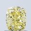 1.03 Ct. Fancy Intense Yellow Cushion Lab Grown Diamond