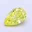 1.42 Ct. Fancy Intense Yellow Pear Lab Grown Diamond
