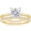 18K Yellow Gold Petite Elodie Ring with Luxe Ballad Diamond Ring