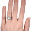 The Rhys Ring, smallzoomed in top view on a hand