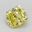 2.33 Ct. Fancy Intense Yellow Cushion Lab Grown Diamond