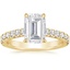 18K Yellow Gold Sienna Half Coverage Diamond Ring, smalltop view