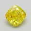 1.05 Ct. Fancy Vivid  Yellow Cushion Lab Grown Diamond