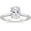 18K White Gold Audrey Perfect Fit 1.4mm Solitaire Ring, smalltop view