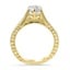 Antique Filigree Diamond Ring, smallside view