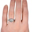 The Niki Ring, smallzoomed in top view on a hand