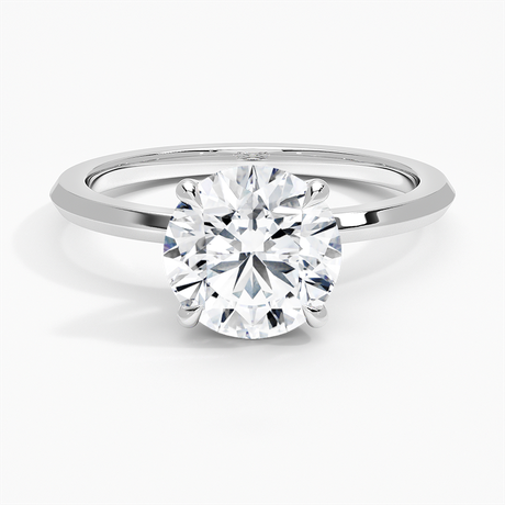 18K White Gold Hazel Solitaire Ring