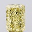 3.87 Ct. Fancy Vivid  Yellow Radiant Lab Grown Diamond