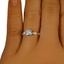 The Verena Ring, smallzoomed in top view on a hand