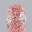 1.04 Ct. Fancy Vivid  Pink Cushion Lab Grown Diamond